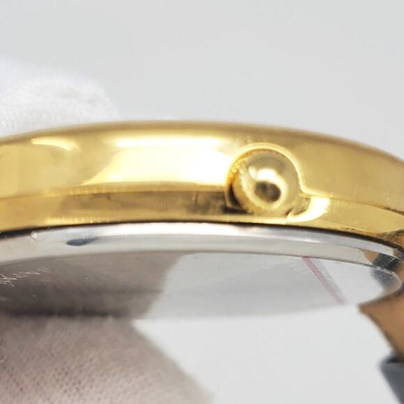 Disney Mickey Mouse Dual Dial Watch Gold Black Band H2F - Picture 7 of 14